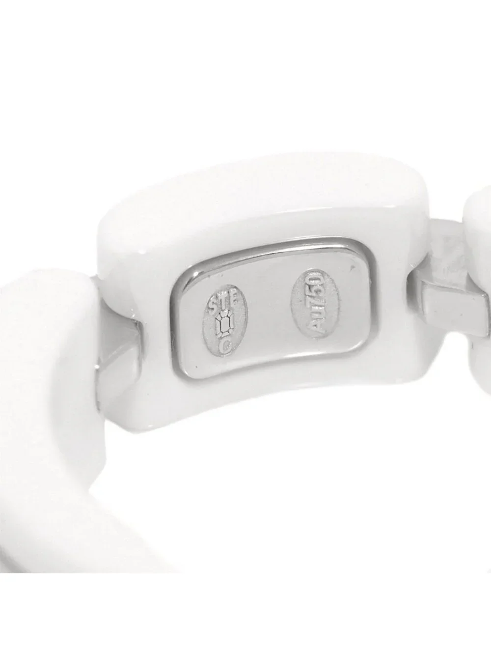 Chanel 53 Ring Diamond 18k WG White Ceramic 750 Ultra